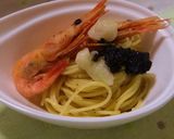 甘エビとランプフィッシュキャビアのパスタ作り方6写真