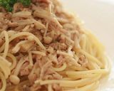 えのきとにんにくツナ醤油スパゲティ作り方5写真