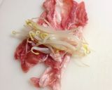 豚小間で〜おろしポン酢かけもやしロール作り方2写真