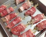 豚小間で〜おろしポン酢かけもやしロール作り方3写真
