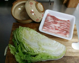 ほんだしで簡単白菜と豚肉のミルフィーユ鍋作り方1写真