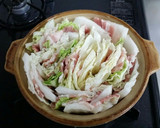 ほんだしで簡単白菜と豚肉のミルフィーユ鍋作り方3写真