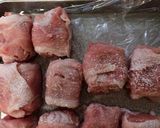 厚揚げの豚コマ巻き トマト煮込み作り方2写真