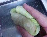 爪楊枝等を使わないロールキャベツの巻き方作り方18写真