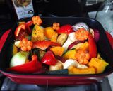 野菜&カレーチキンぎゅうぎゅう焼きグリル作り方4写真
