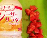 牛乳無くて→シーザー☆明太トマトパスタ作り方4写真