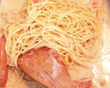 牛乳無くて→シーザー☆明太トマトパスタ作り方10写真