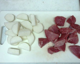 炊飯器で超簡単☆豚肉と大根の煮物♪作り方1写真