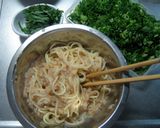 納豆おろし梅シソパスタ作り方2写真