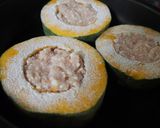 鶏挽きと豆腐のつくね詰め♪南瓜リング作り方8写真