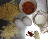 オムレツパスタ、簡単二つ折り！作り方1写真
