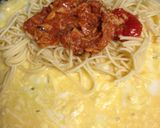 オムレツパスタ、簡単二つ折り！作り方5写真