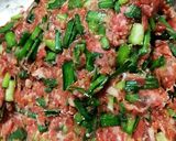 簡単☆餃子の皮で『ニラまんじゅう』！作り方1写真