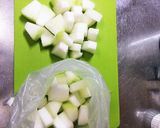 冬瓜と鶏、海老の炊き合わせ作り方1写真