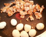 お弁当おつまみ＊鶏肉とうずらの焼鳥風炒め作り方3写真