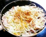 98円＊袋入カットキャベツｄｅ豚ぺい焼作り方5写真