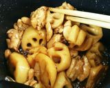 黒酢でヘルシー♪鶏蓮根のさっぱり照り焼き作り方6写真