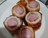 ウインナーインちくわの餃子の皮包み作り方2写真