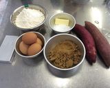 ほくほくさつまいもの天板ケーキ作り方1写真