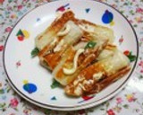 ＊ちくわといんげんのマヨネーズ焼き＊作り方4写真