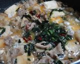 絹豆腐(冷凍)とモロヘイヤの卵とじ作り方5写真