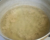 しゃぶしゃぶ残り汁ネギだけとろとろ味噌汁作り方1写真