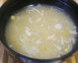 しゃぶしゃぶ残り汁ネギだけとろとろ味噌汁作り方4写真