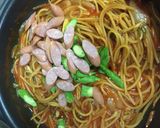 ワンポットパスタ☆トマトJでオクラナポリ作り方7写真