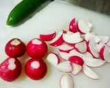 ラディッシュと豆腐の変わりサラダ作り方2写真