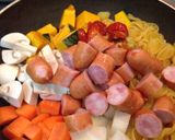 ワンポットパスタ！ホットベジ豆サラダ作り方1写真