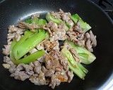 チンゲン菜と豚肉にのピリ辛炒め作り方5写真