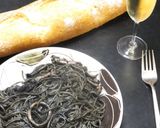 スペイン式イカ墨のスパゲティー作り方15写真