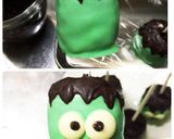 ハロウィンケーキポップフランケン&ミイラ作り方7写真