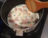 簡単で適当なチキンのホワイトスープパスタ作り方3写真