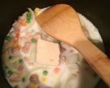 簡単で適当なチキンのホワイトスープパスタ作り方5写真