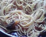 昨夜の砂肝炒めでスパゲッティ～？作り方8写真