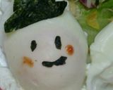 ハロウィン✩ポーチドエッグdeおばけ作り方2写真