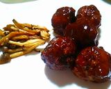 作り置き☆肉団子の甘酢ケチャップ餡和え作り方4写真