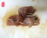 鶏の大葉巻き（大葉にんにく醤油で）作り方3写真