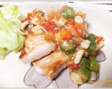 豚ヒレ肉ソテー★野菜カクテルソース添え♫作り方3写真