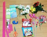 ❤駄菓子でブーケ❤作り方1写真