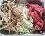ごぼうと牛肉のスタミナチャーハン作り方1写真