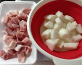 圧力鍋でお肉柔らか★大根と豚肉の煮物作り方1写真