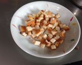 レンジで簡単！食パンでクルトン♪作り方2写真