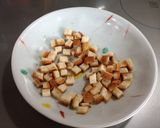 レンジで簡単！食パンでクルトン♪作り方3写真