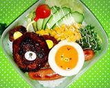 １分でキャラ弁に変身☆ラインロコモコ弁当作り方5写真