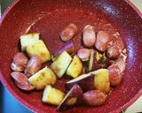 さつまいもとウィンナーのマヨカレー炒め！作り方5写真