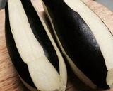 秋茄子と赤だしのお味噌汁作り方1写真