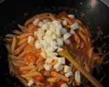 モツァレラチーズのトマトクリームパスタ作り方6写真