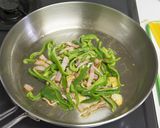 ベーコンとピーマンのパスタカルボナーラ風作り方4写真